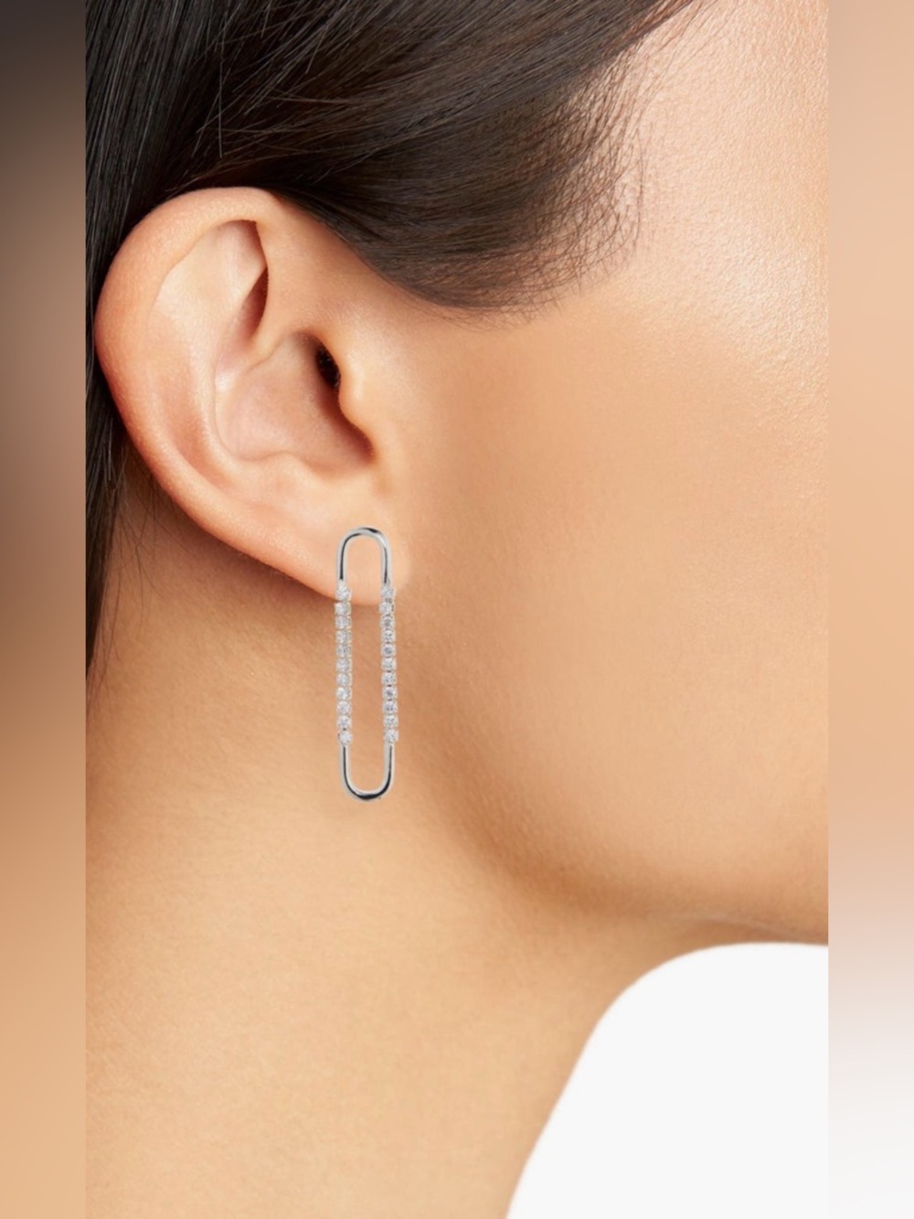 NWOT NORDSTROM RACK CZ Chain Drop Single Earring